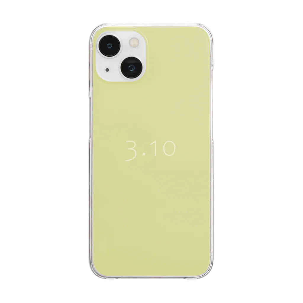 「Birth Day Colors」バースデーカラーの専門店の3月10日の誕生色「メロウ・グリーン」 Clear Smartphone Case