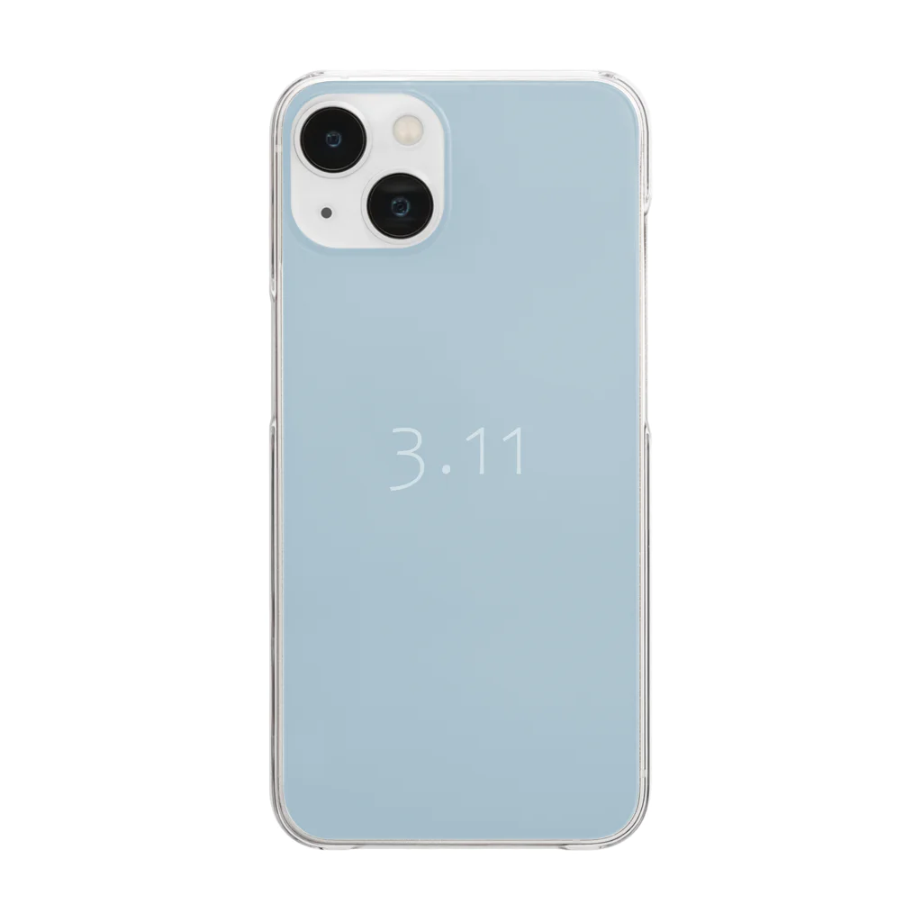 「Birth Day Colors」バースデーカラーの専門店の3月11日の誕生色「ウィンター・スカイ」 Clear Smartphone Case