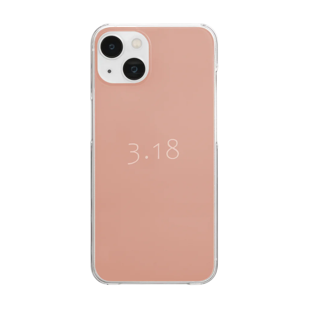 「Birth Day Colors」バースデーカラーの専門店の3月18日の誕生色「ミューテッド・クレイ」 Clear Smartphone Case
