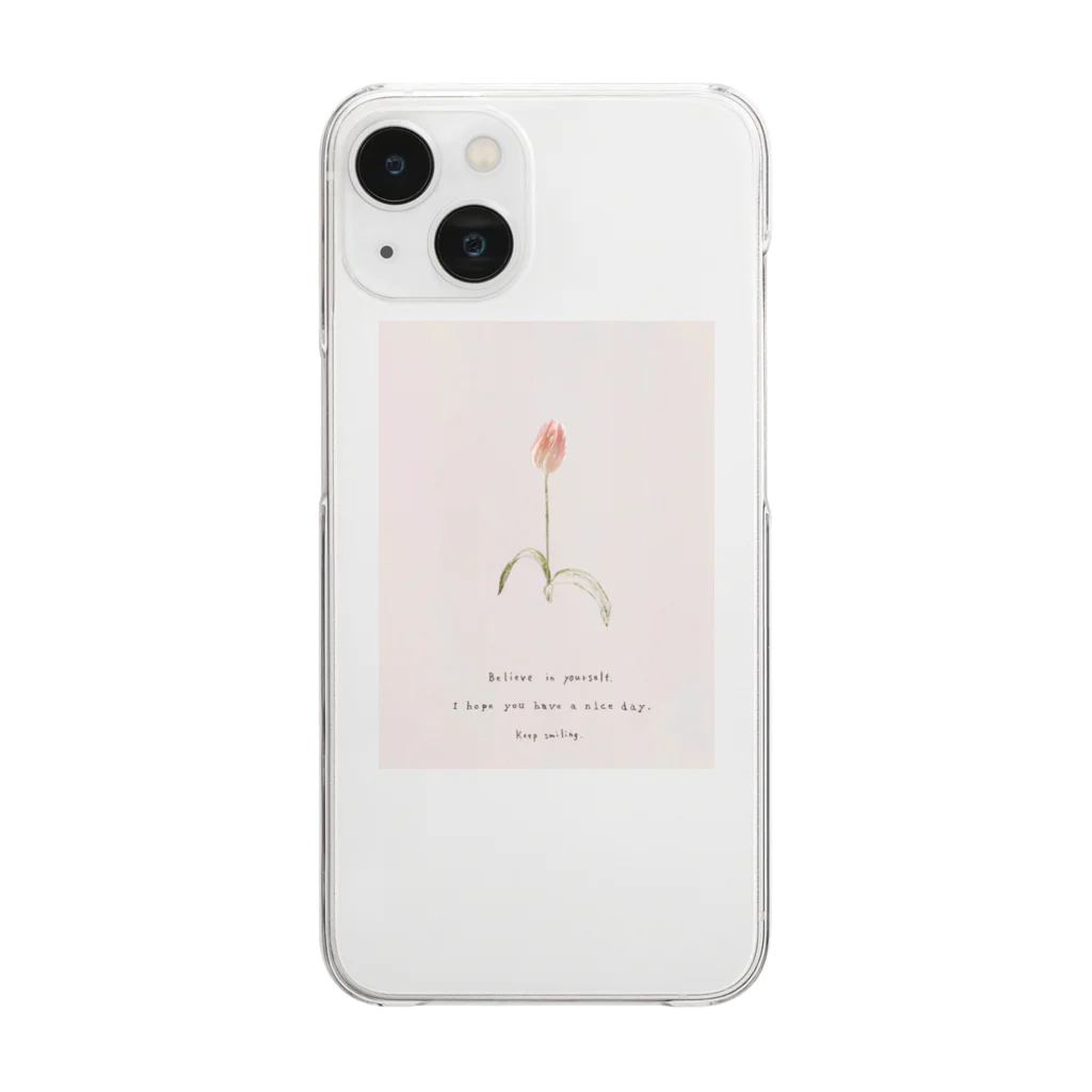 rilybiiの🫖 Sakura Peach milk tea . Clear Smartphone Case