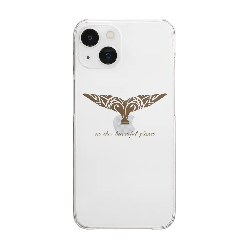 Noa Noa Art ＆ Designのクジラの尾 ＊ Tail of a Whale  Clear Smartphone Case