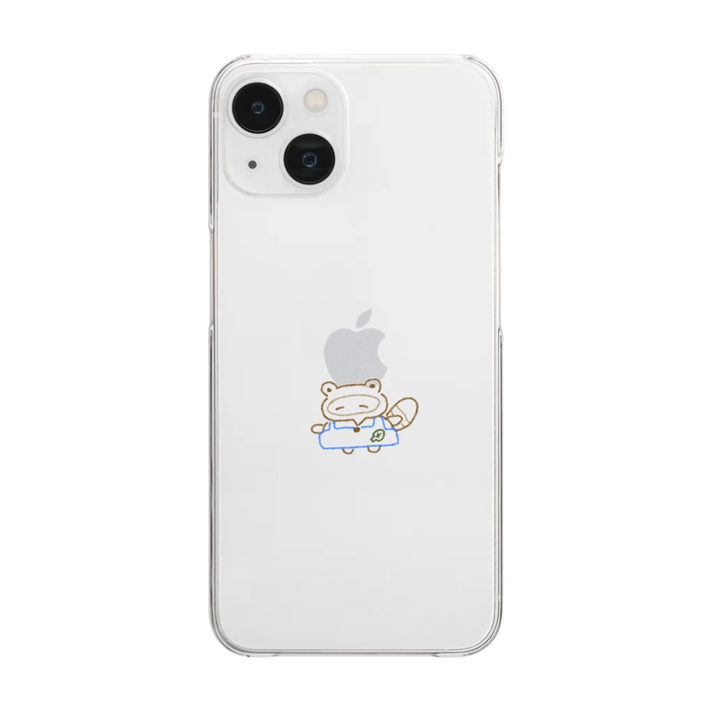 こやまのおみせのゆるたぬき(おしごと)グッズ Clear Smartphone Case