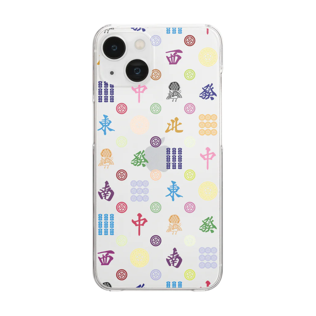 036（オサム）@南阿佐ヶ谷麻雀部の麻雀牌モノグラム Clear Smartphone Case