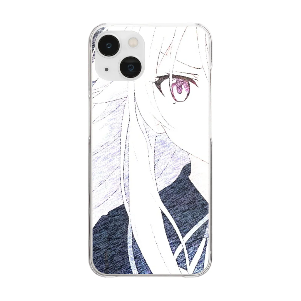 pechiko_luの銀髪女の子 Clear Smartphone Case