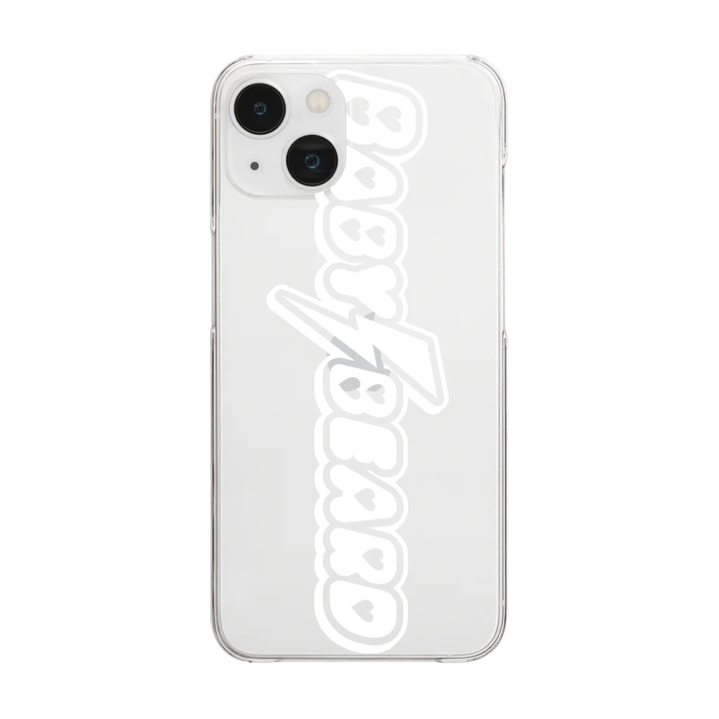 BABYBEARDのBABYBEARD Official LOGO (white) Clear Smartphone Case