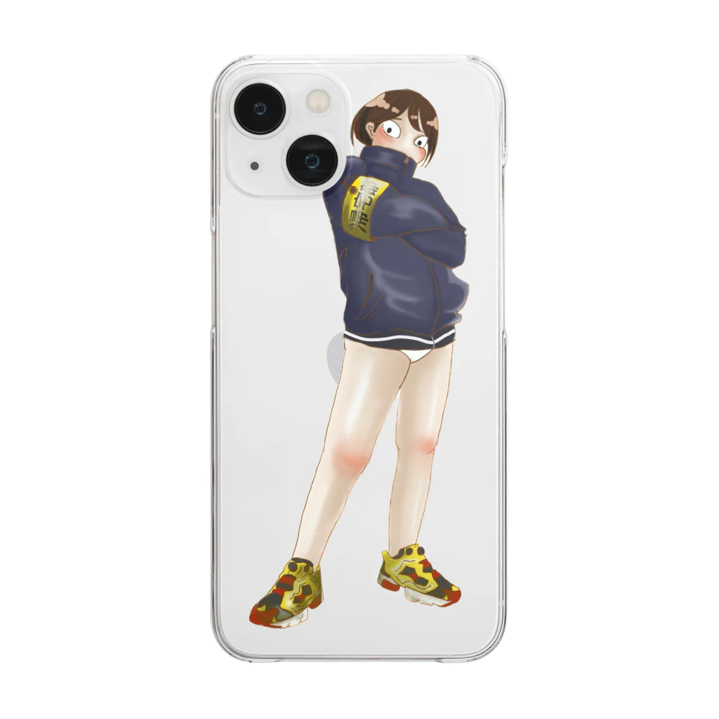 haenu.shopの帰宅部エース Clear Smartphone Case