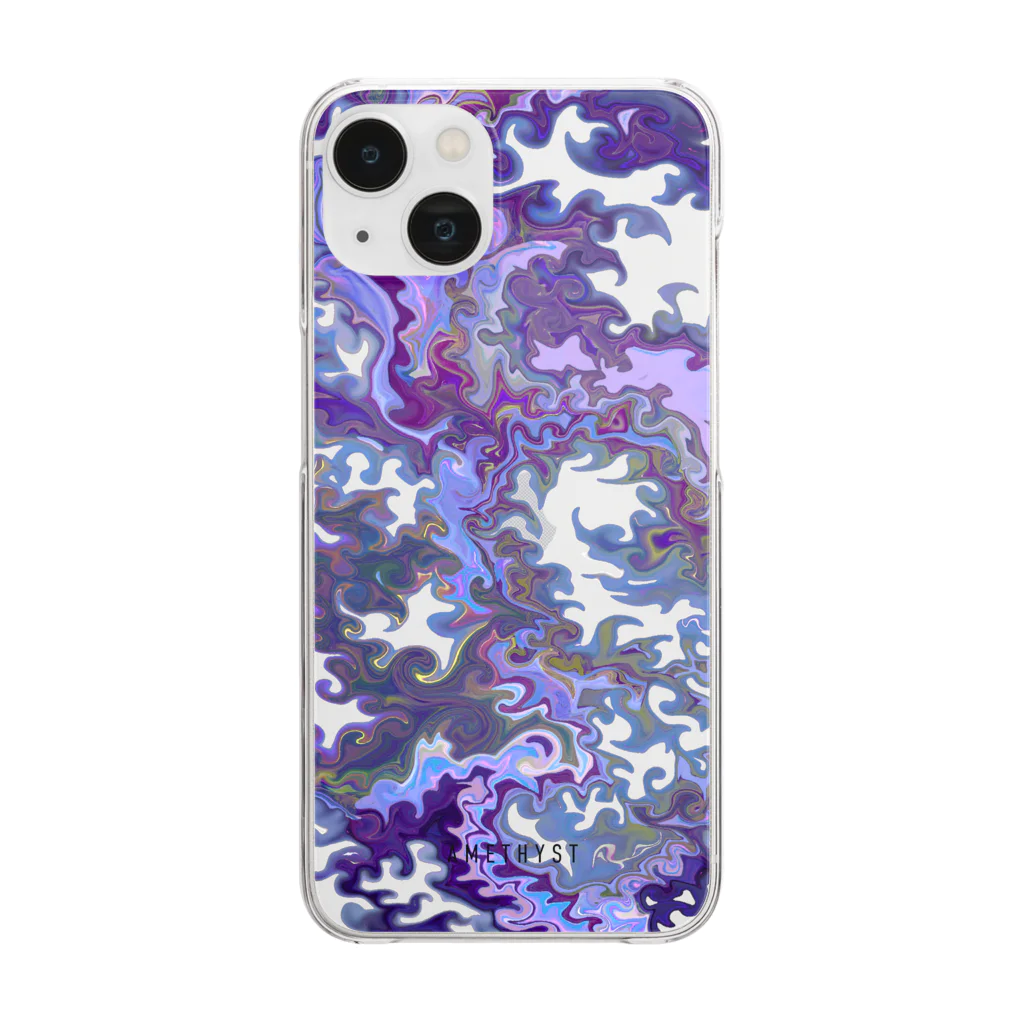 デジタルアート 萬福亭のAMETHYST Clear Smartphone Case