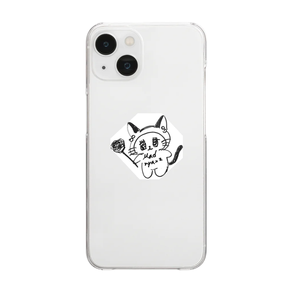 窓猫🪟🐈‍⬛マドリーヌE^••^Eのマラドーニャ Clear Smartphone Case