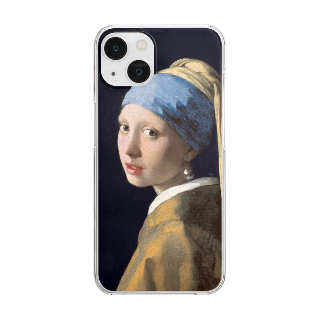 世界美術商店の真珠の耳飾りの少女 / Girl with a Pearl Earring クリアスマホケース