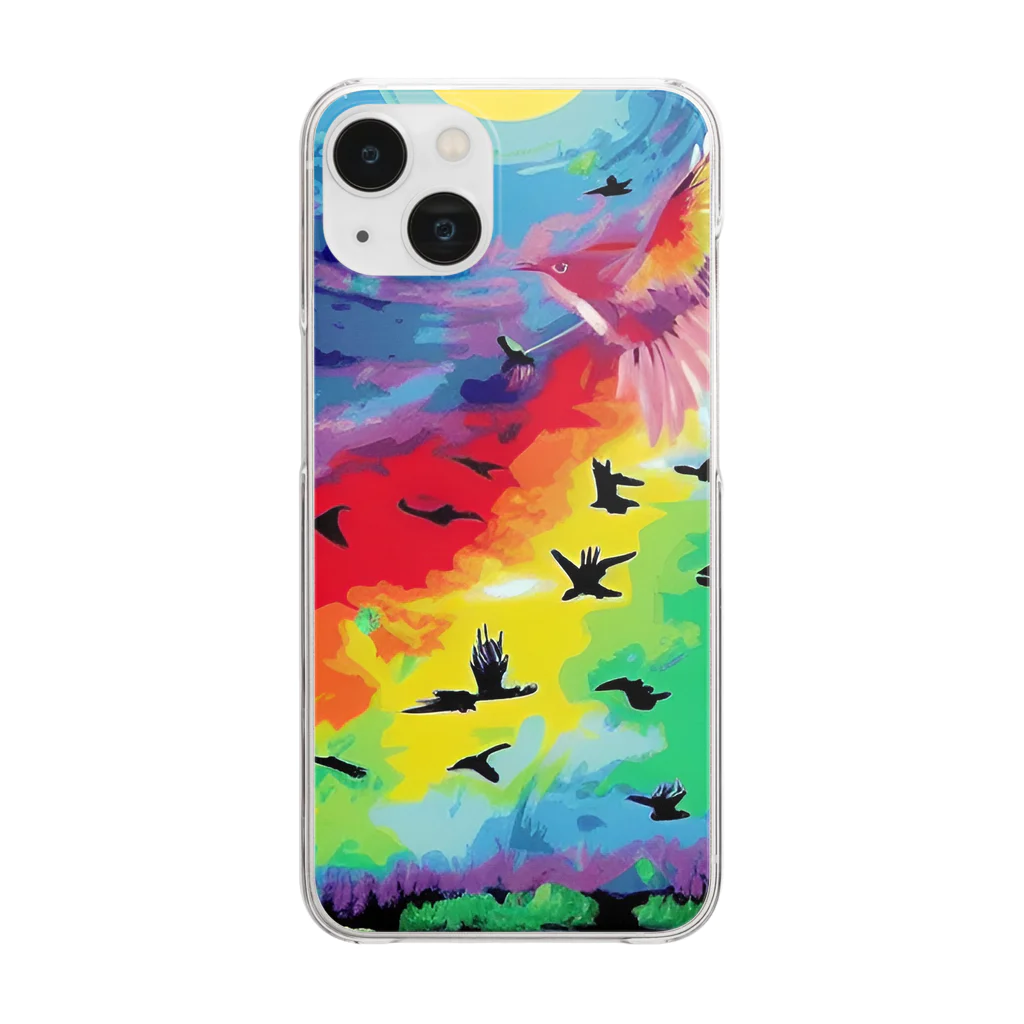 鳥愛のとりとり Clear Smartphone Case