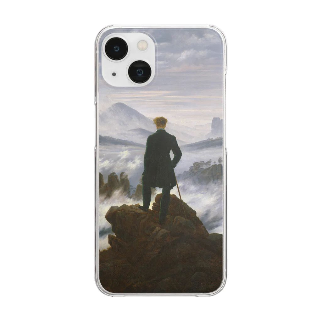 世界美術商店の雲海の上の旅人 / Wanderer above the Sea of Fog Clear Smartphone Case