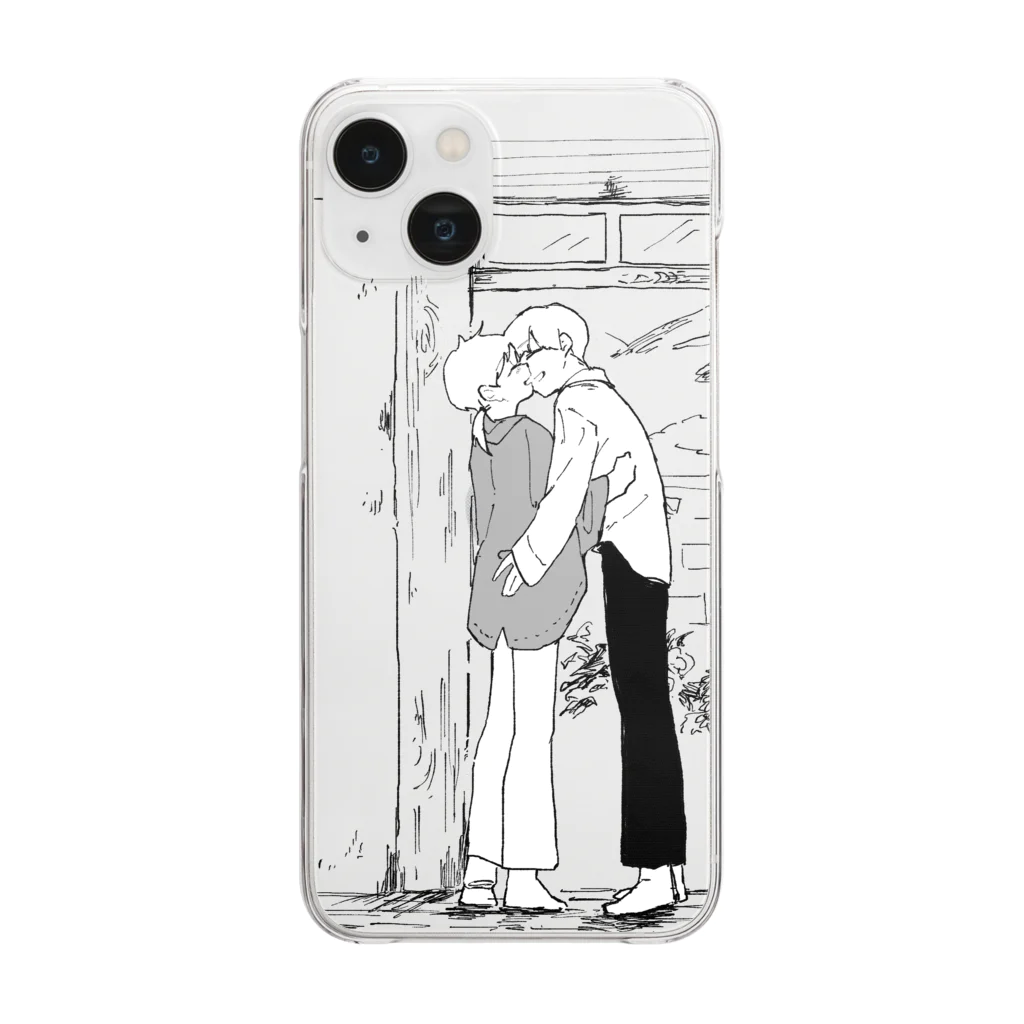 MilkxFilmのイチャイチャの絵 Clear Smartphone Case