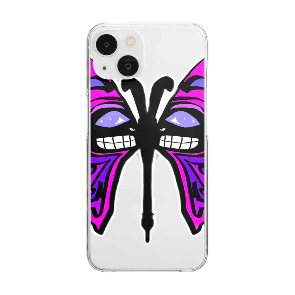 AOiLABOのstrange butterflies Clear Smartphone Case