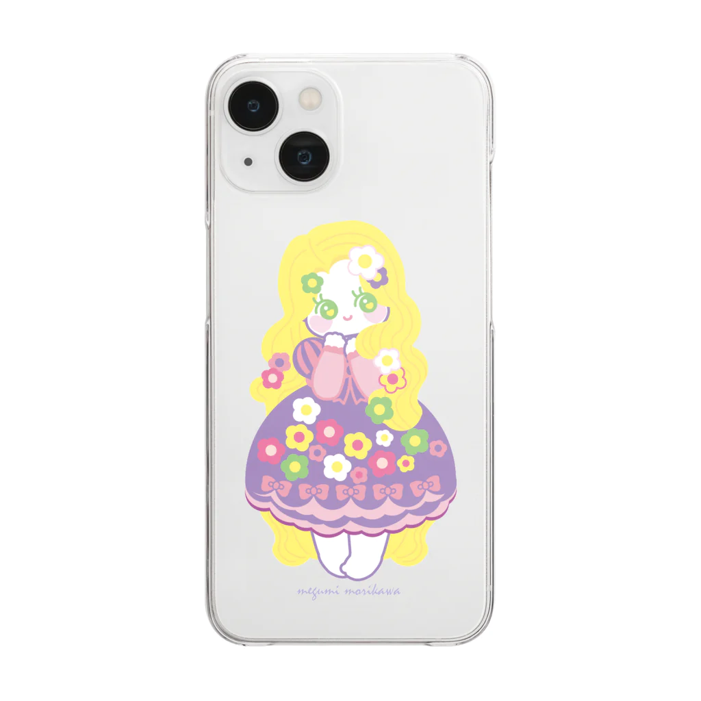 🎀りぼんぱ～ら～🎀のお花ラプンツェル Clear Smartphone Case