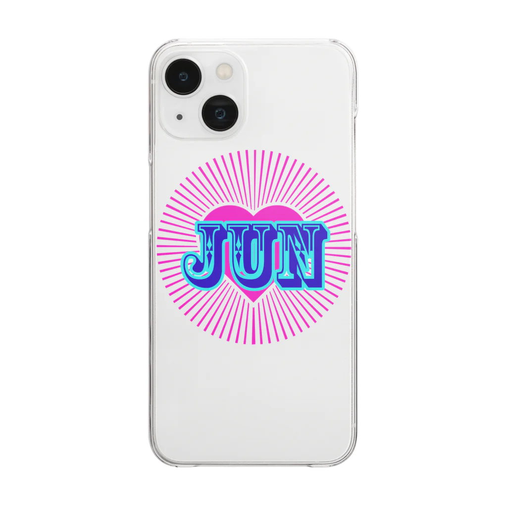 💓にっこり💓のジュンのルビーラブ Clear Smartphone Case