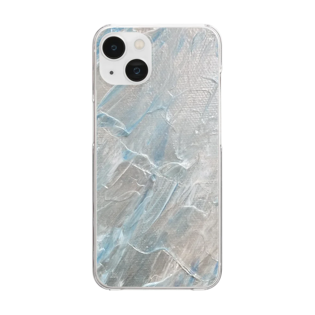 FUMINA UNO オリジナルショップの波打ち際 Clear Smartphone Case