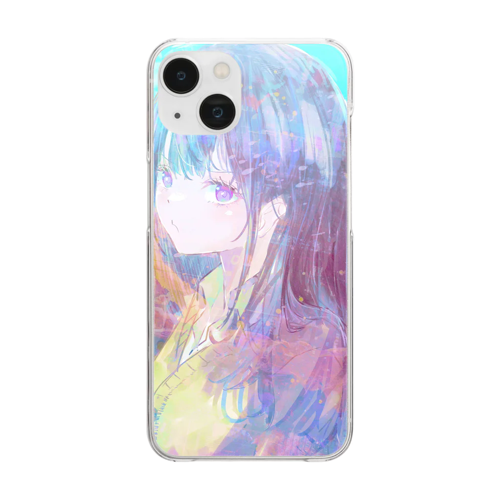 帆波　綾の青髪 Clear Smartphone Case