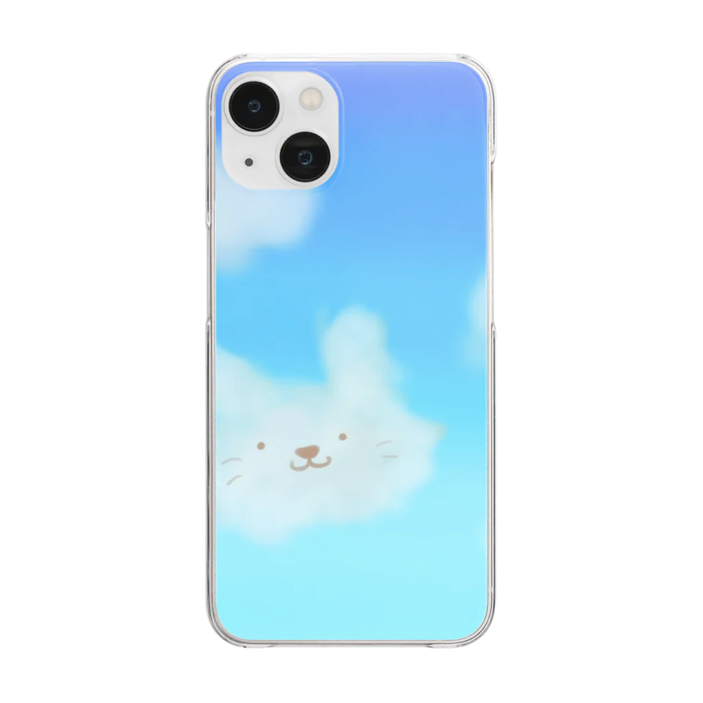 akiの青空とうさぎ雲 Clear Smartphone Case