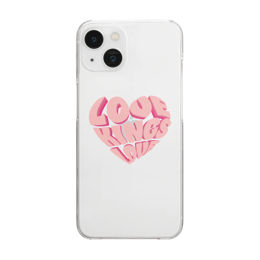 WAVY ONLINE SHOPのLOVE KINGS Clear Smartphone Case