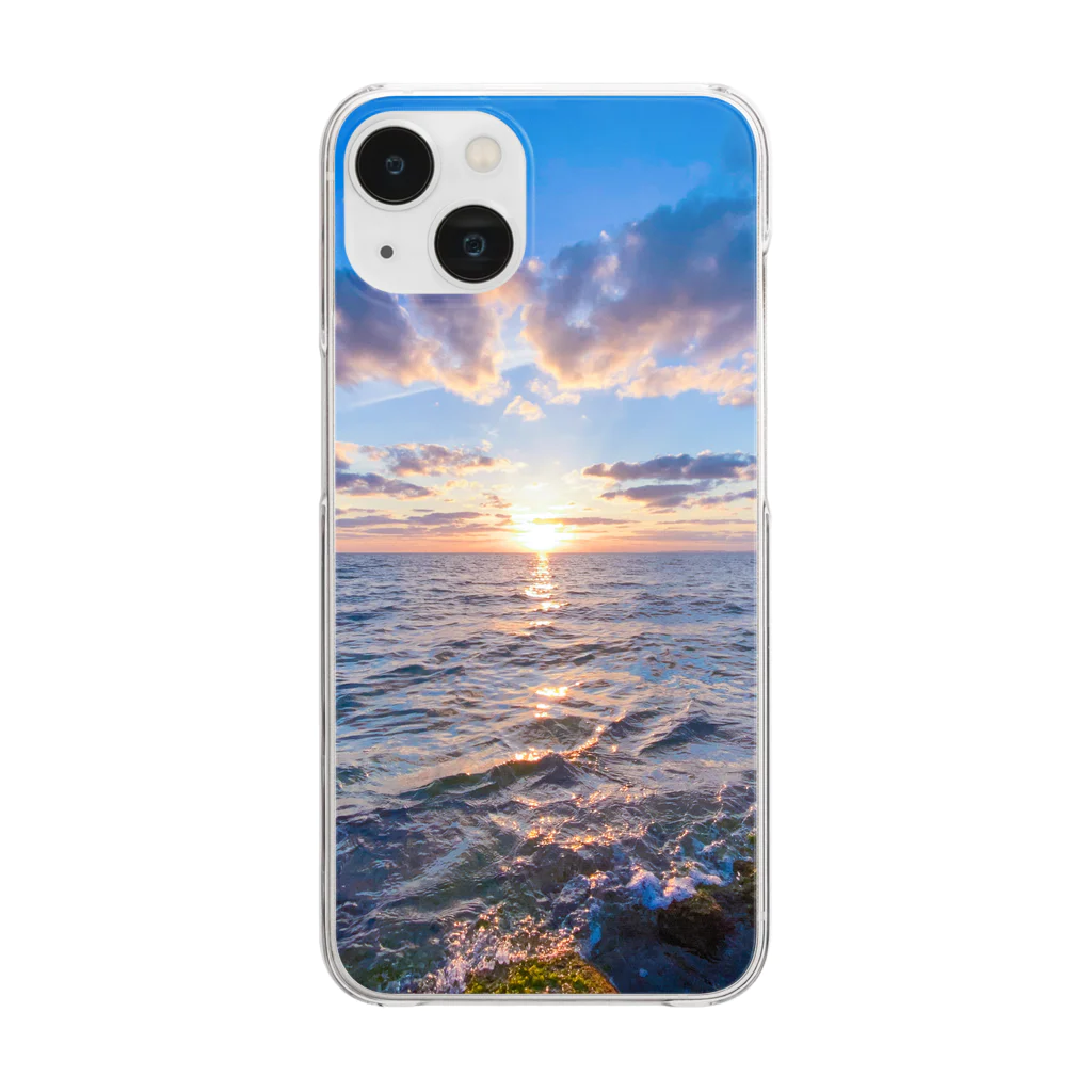 HMDO okinawaの夕陽の沈み時 Clear Smartphone Case