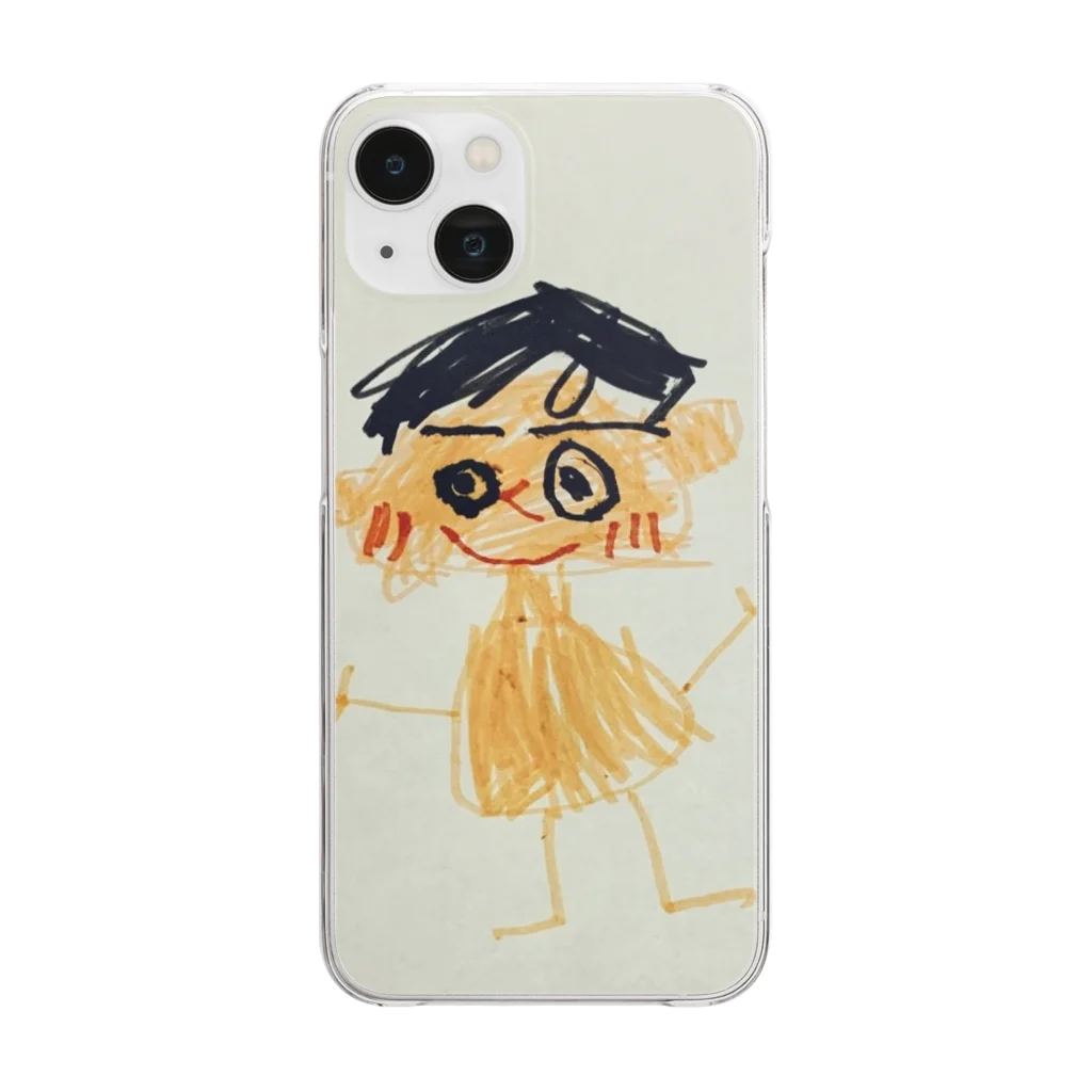 cana グッズショップのむすこのじがぞう Clear Smartphone Case