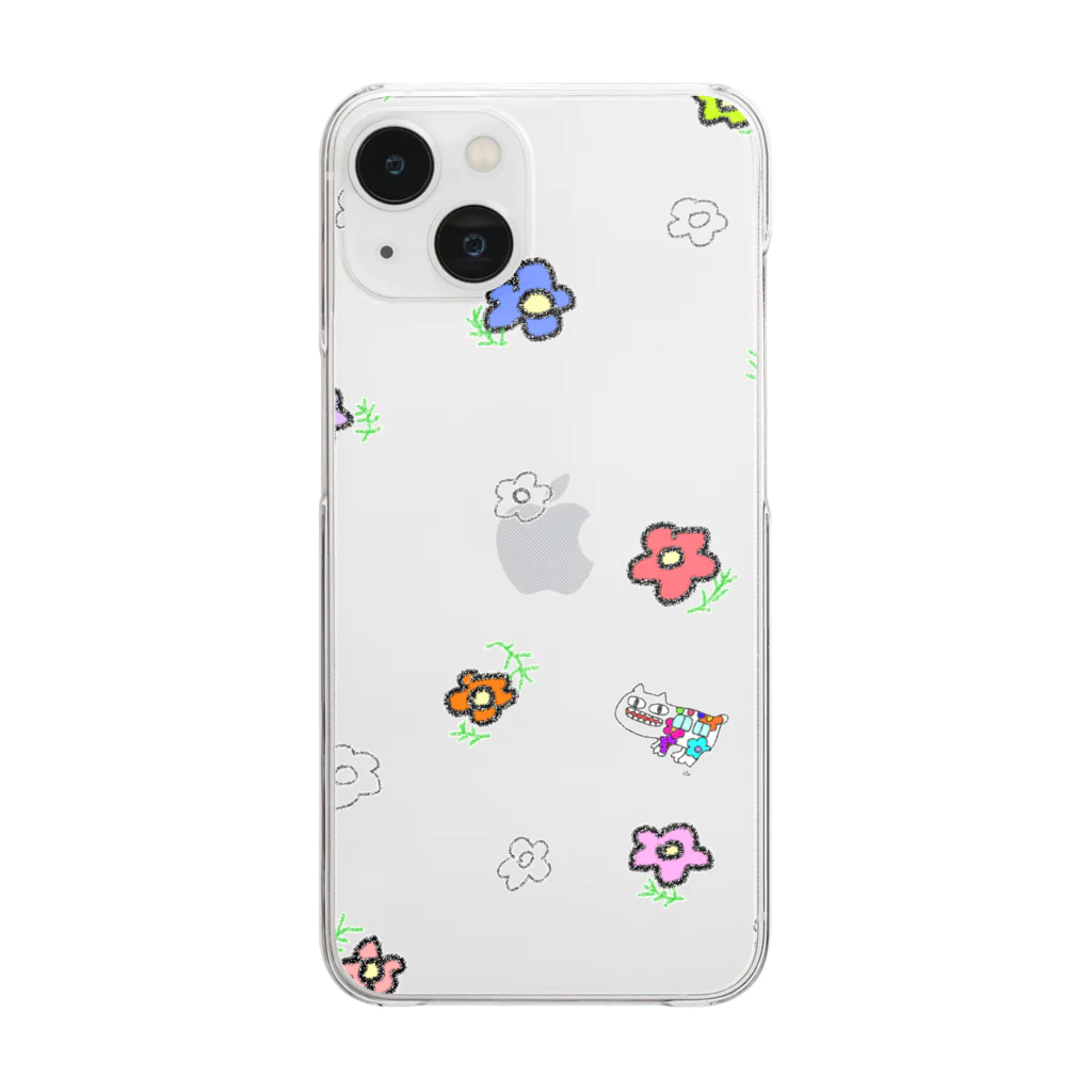 fuafufuのお花とおはなはん Clear Smartphone Case