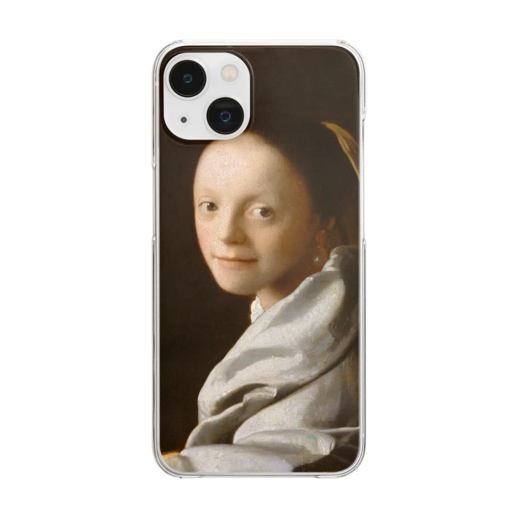 世界美術商店の少女 / Portrait of a Young Woman Clear Smartphone Case