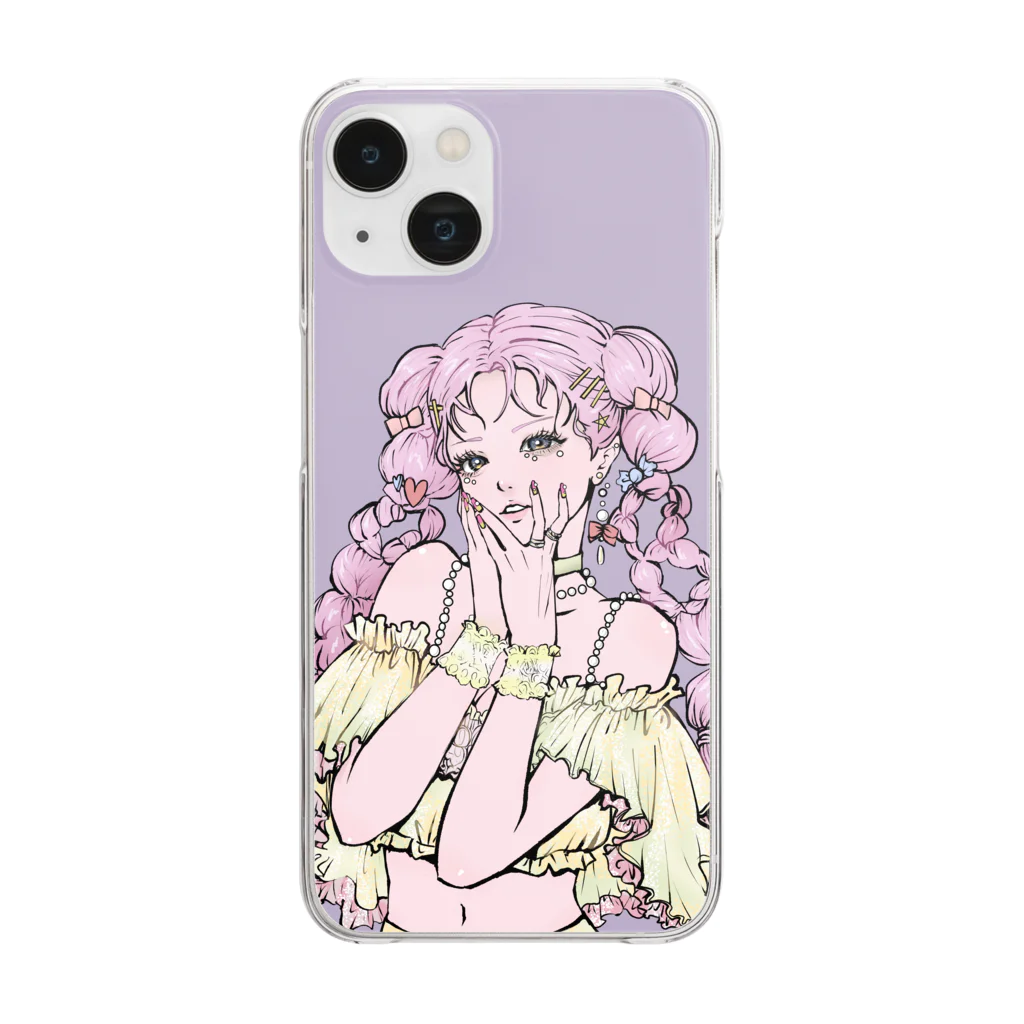 MIORI STOREのアイドルちゃん Clear Smartphone Case