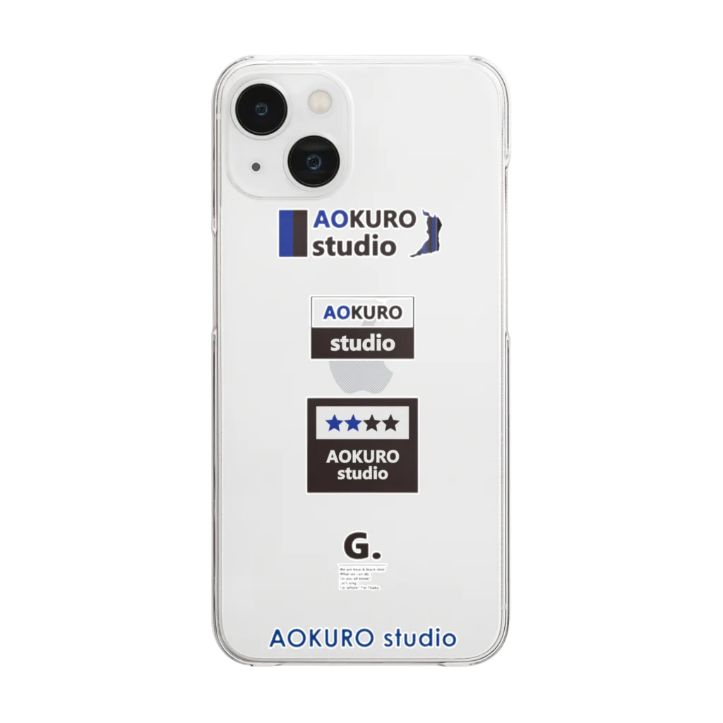 aokurostudioのAOKUROstudio LINE LOGO SERIES Clear Smartphone Case