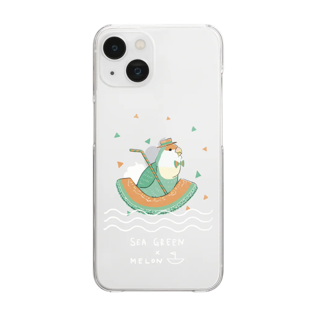 Sikapoppo555のSEA GREEN = MELON Clear Smartphone Case