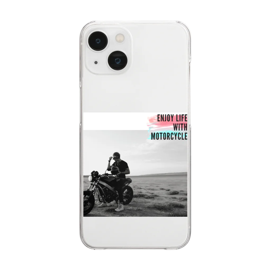 nijiiro-kujiraのバイクライフを楽しむシリーズ Clear Smartphone Case