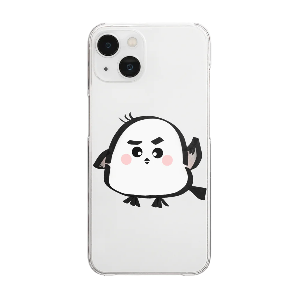 moonriver2020の手をあげるシマエナガくん Clear Smartphone Case