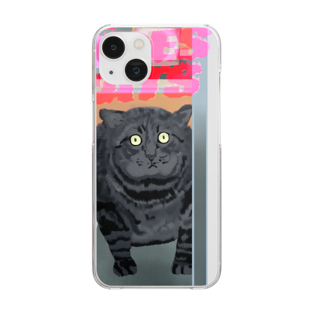 GOOD VIBES CATSのGOOD VIBES CATS refrigerator Clear Smartphone Case