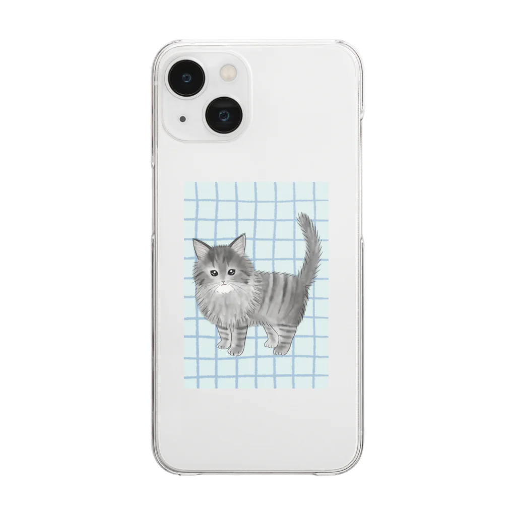 soraのノルウェージャンフォレストキャットのノエル Clear Smartphone Case