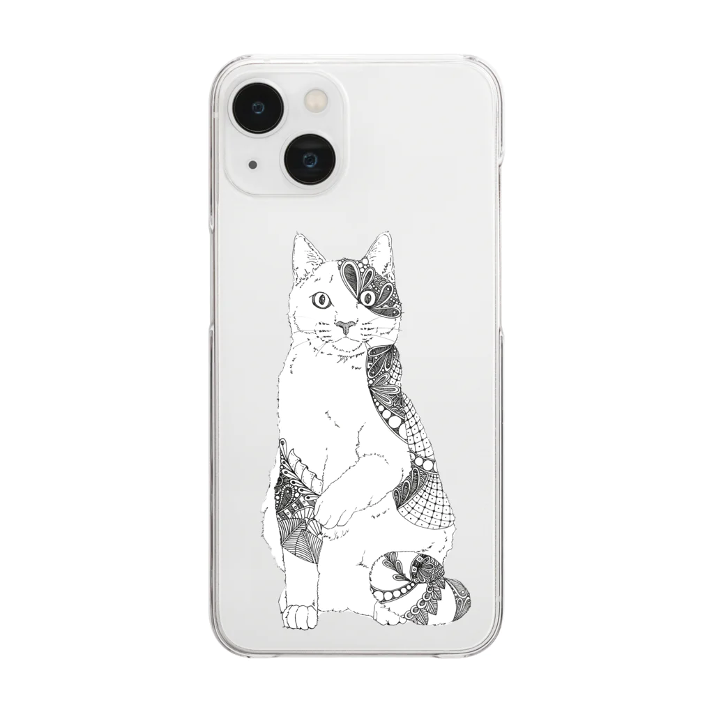 とうきちの三毛猫 Clear Smartphone Case