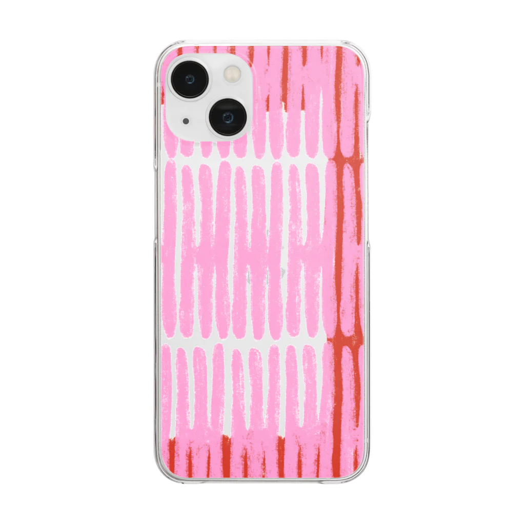 clareclaredoodleのSquiggly friends Clear Smartphone Case