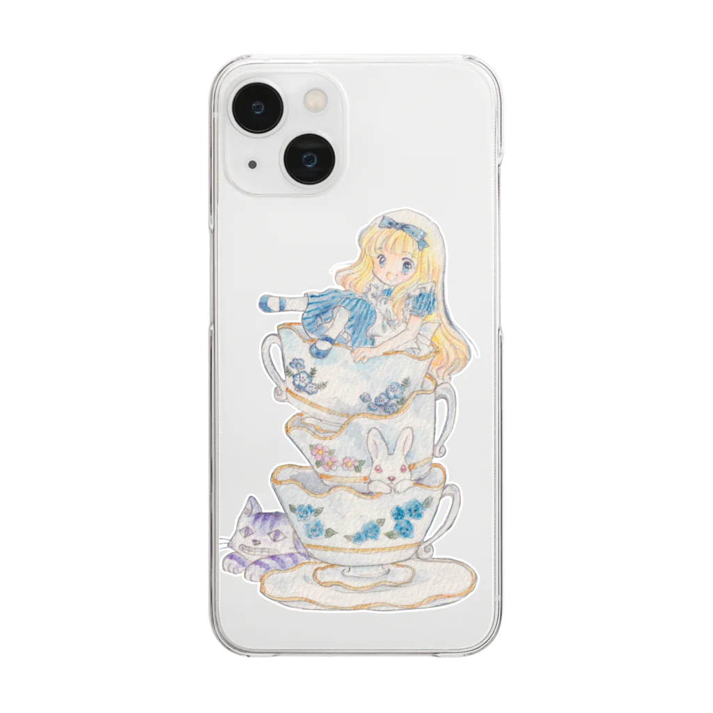 あすかのおみせのカップとアリス Clear Smartphone Case