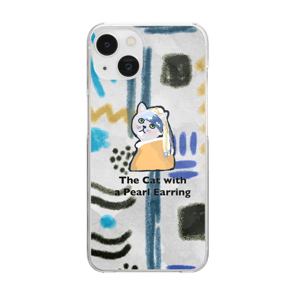 エムズショップのねこにパール　NEW Clear Smartphone Case