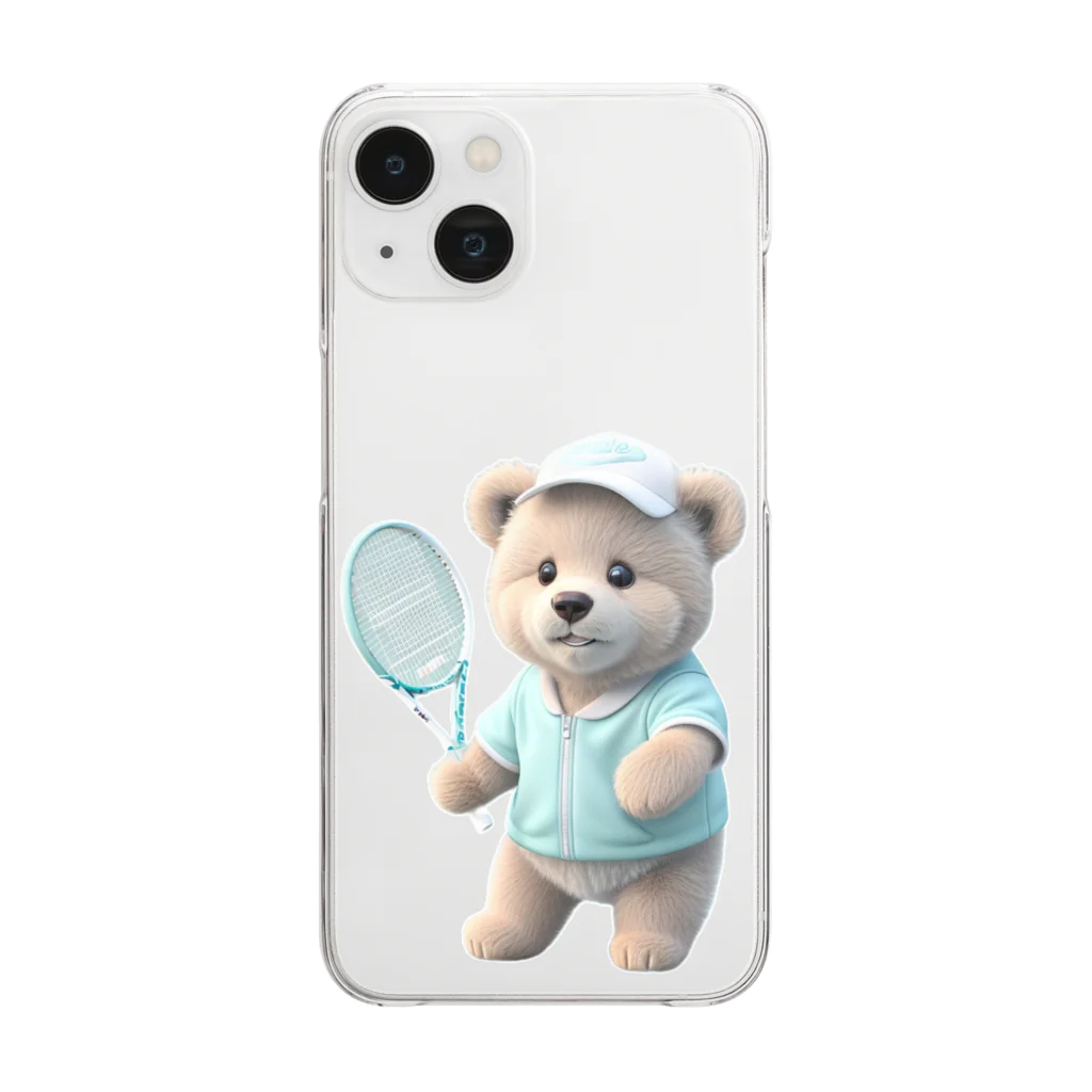 🐾風太🐾のテニス熊ちゃん Clear Smartphone Case