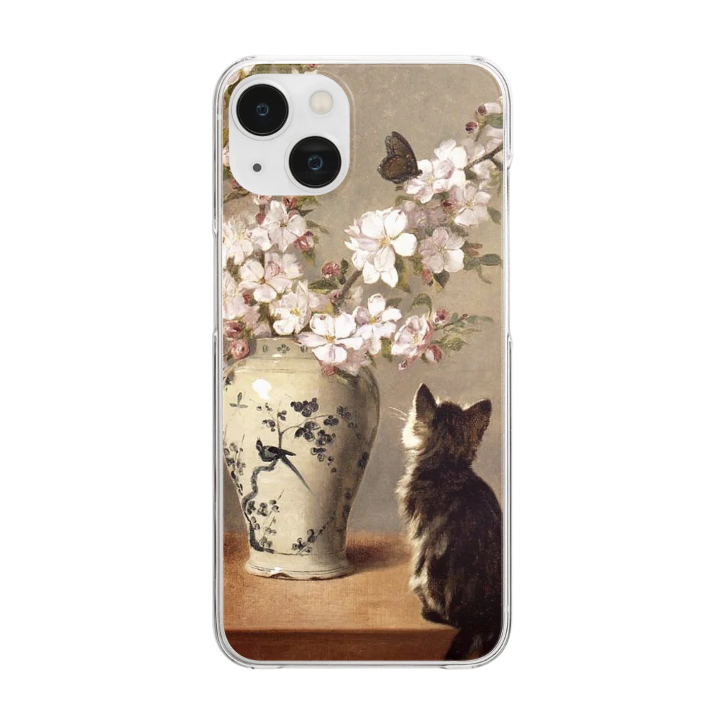 猫アートグッズのジョン・ヘンリー・ドルフ《蝶》 Clear Smartphone Case
