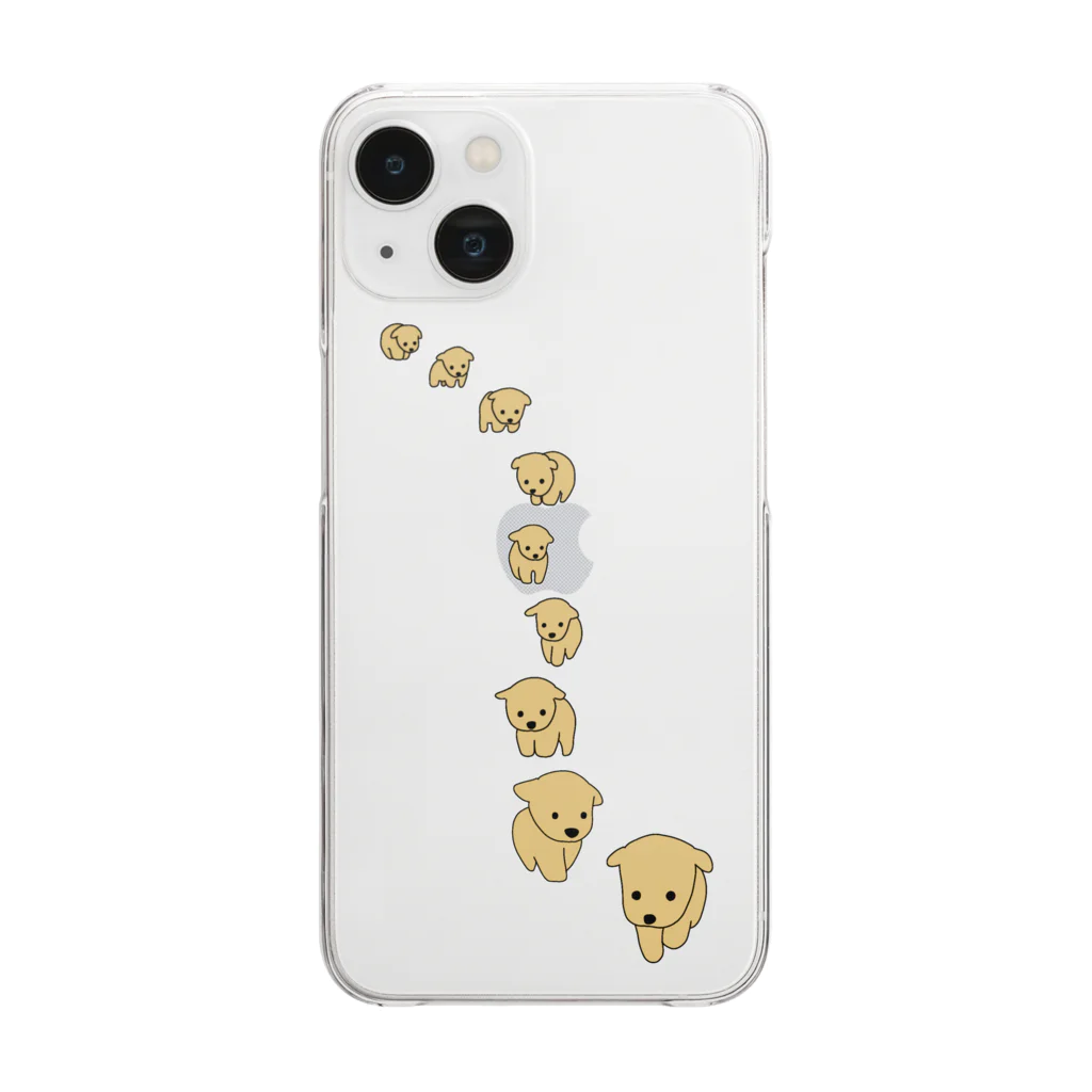 ののののだんだん近づいてくる犬 Clear Smartphone Case