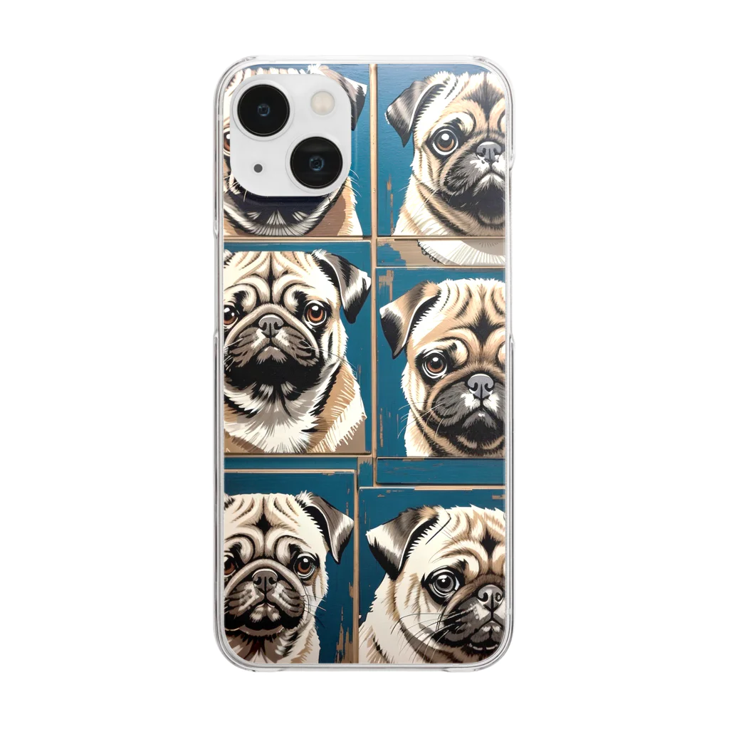 TakashiSのThe Pug Spectrum Clear Smartphone Case