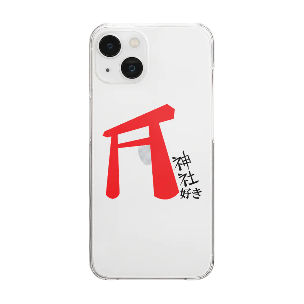 神社らいふの神社好き Clear Smartphone Case