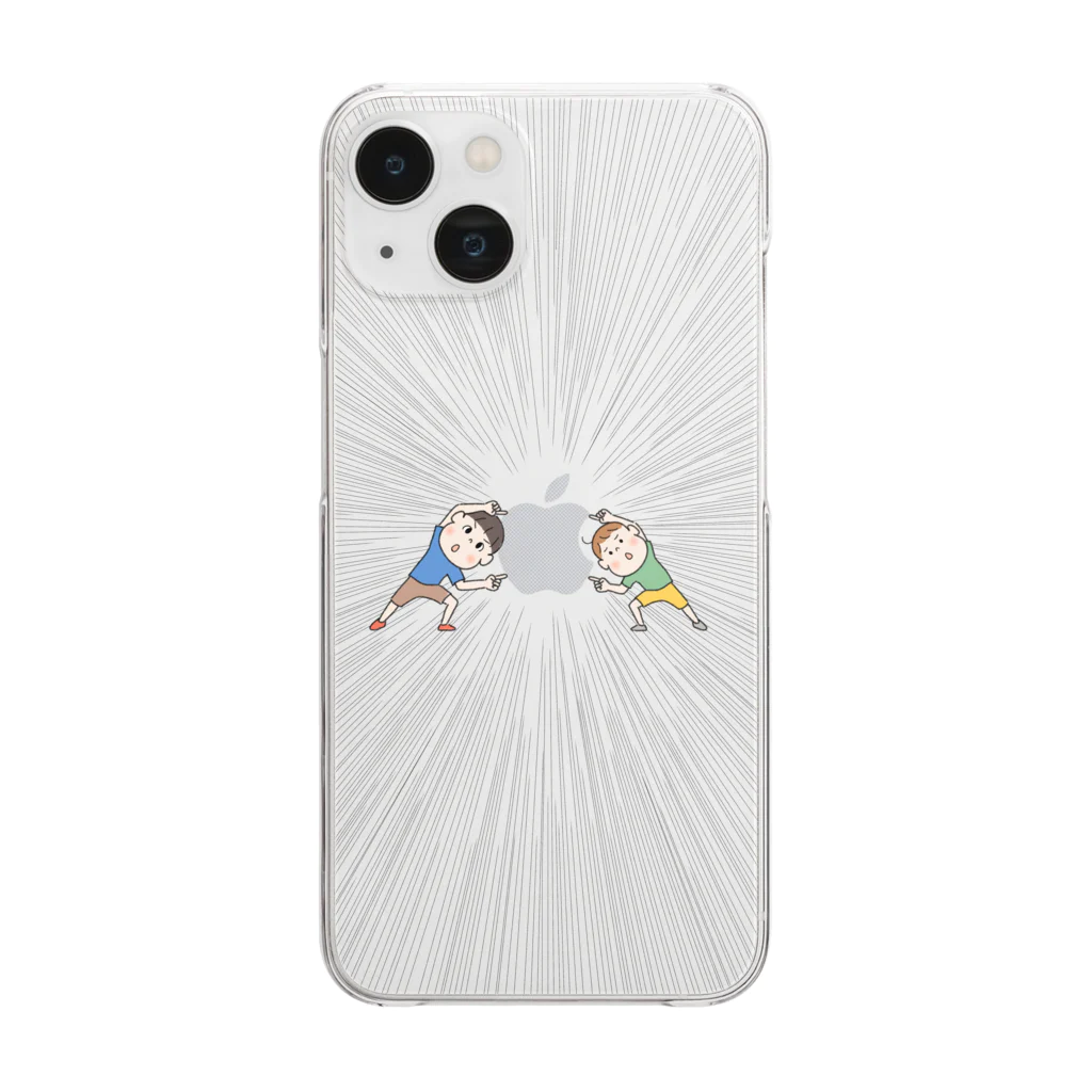 atelier OH LA LAのにぃにとオレ、指差しポーズ Clear Smartphone Case