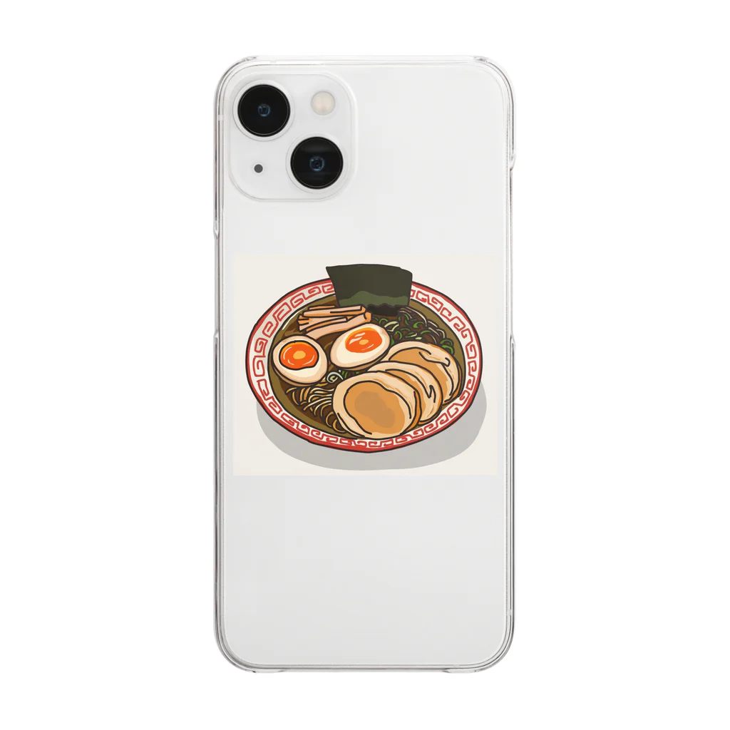 ひまわりのラーメン スマホケース Clear Smartphone Case