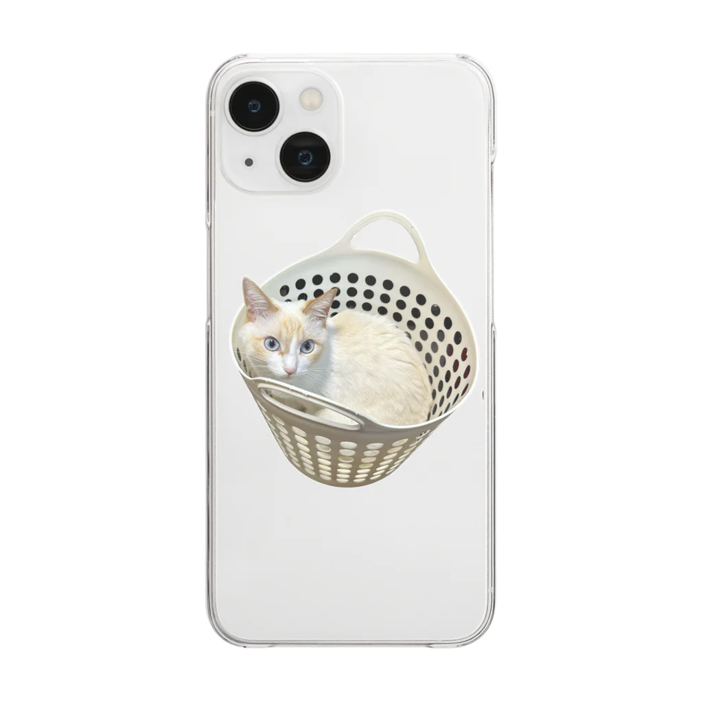 SUGARのCat in a basket Clear Smartphone Case