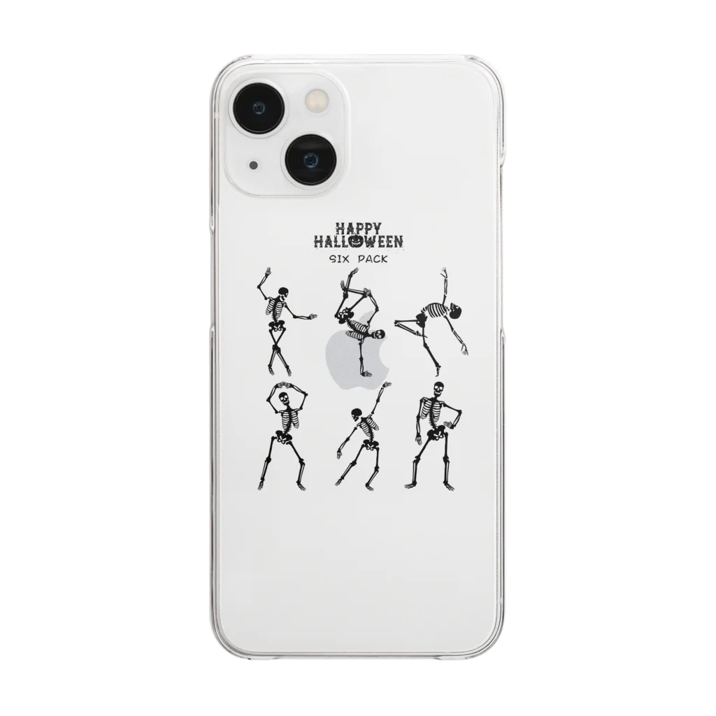 Sky00のガイコツ6人組ハロウィン Clear Smartphone Case