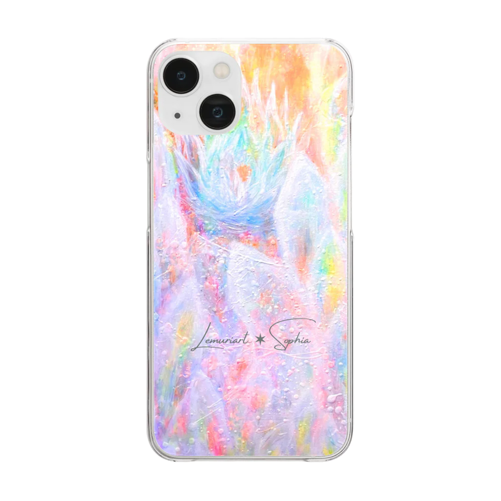 Lemuriart ✶ SophiaのHeart Flower Clear Smartphone Case