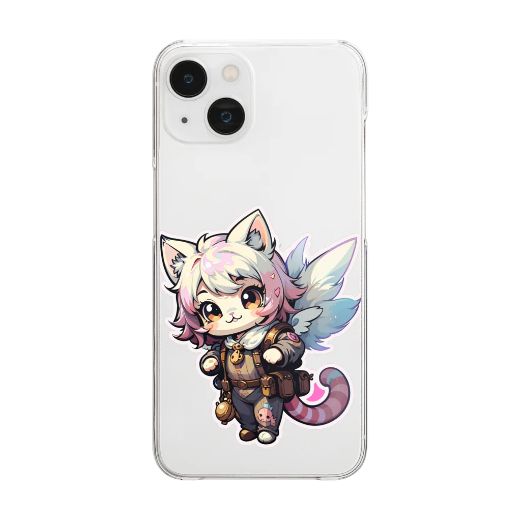 SAYURIAのPinkCat Clear Smartphone Case