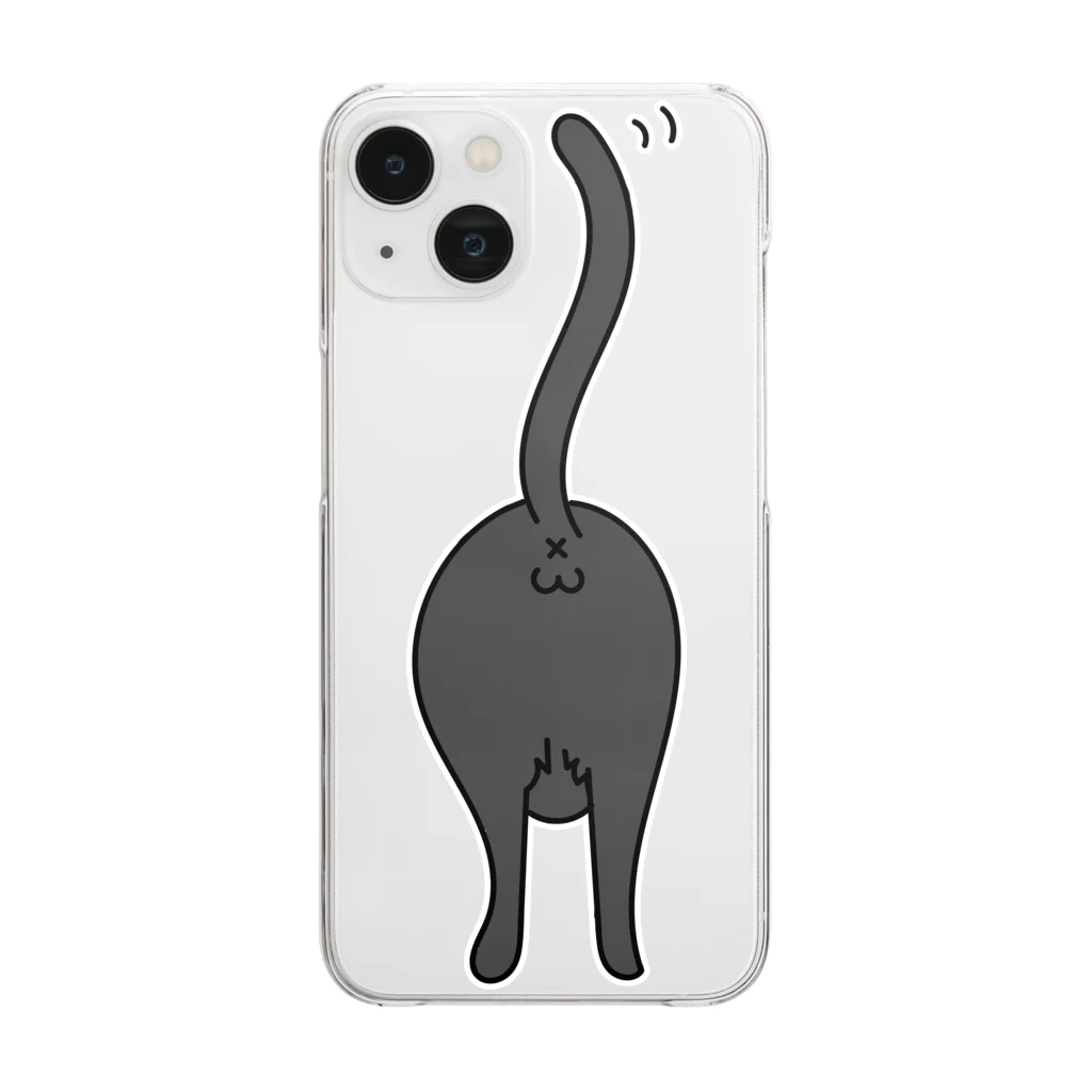 ナスの店のXω 黒猫 Clear Smartphone Case